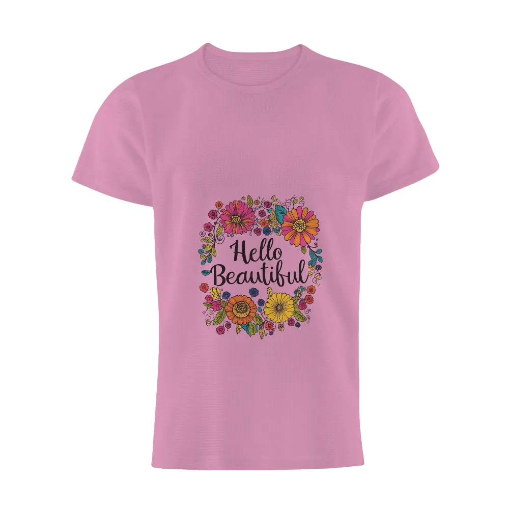 T-Shirts Design: Hello Beautiful - Embrace Your Inner Beauty|i may not know my flowers shirt