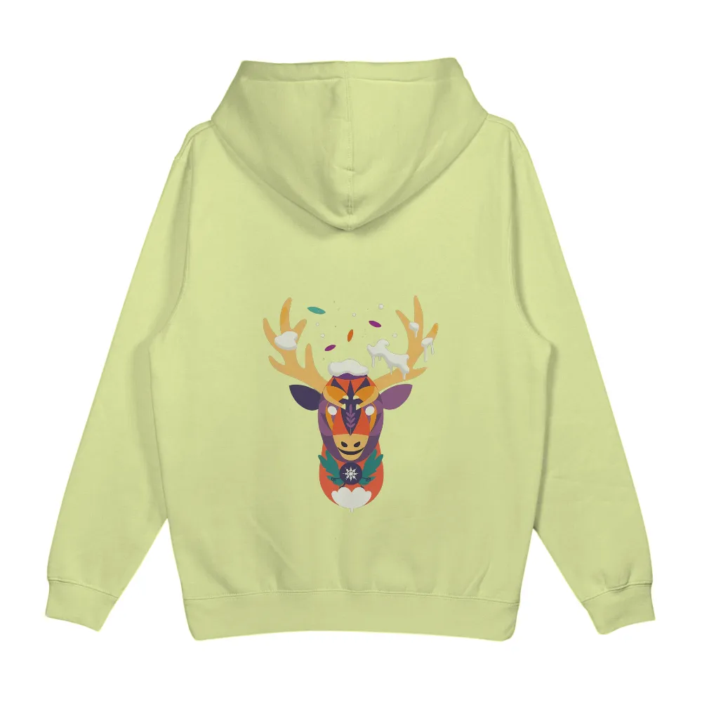 Custom T-Shirt Printing: Winter Wonderland Reindeer Design| Vibrant colors on reindeer