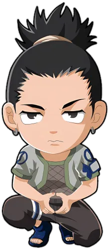 Shikamaru Chibi T-Shirt Printing - Anime Minimalist Design