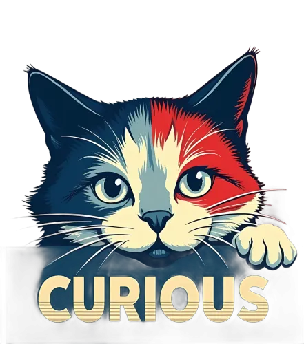 Graphic Tees: Curious Cat - Embrace Your Inner Explorer