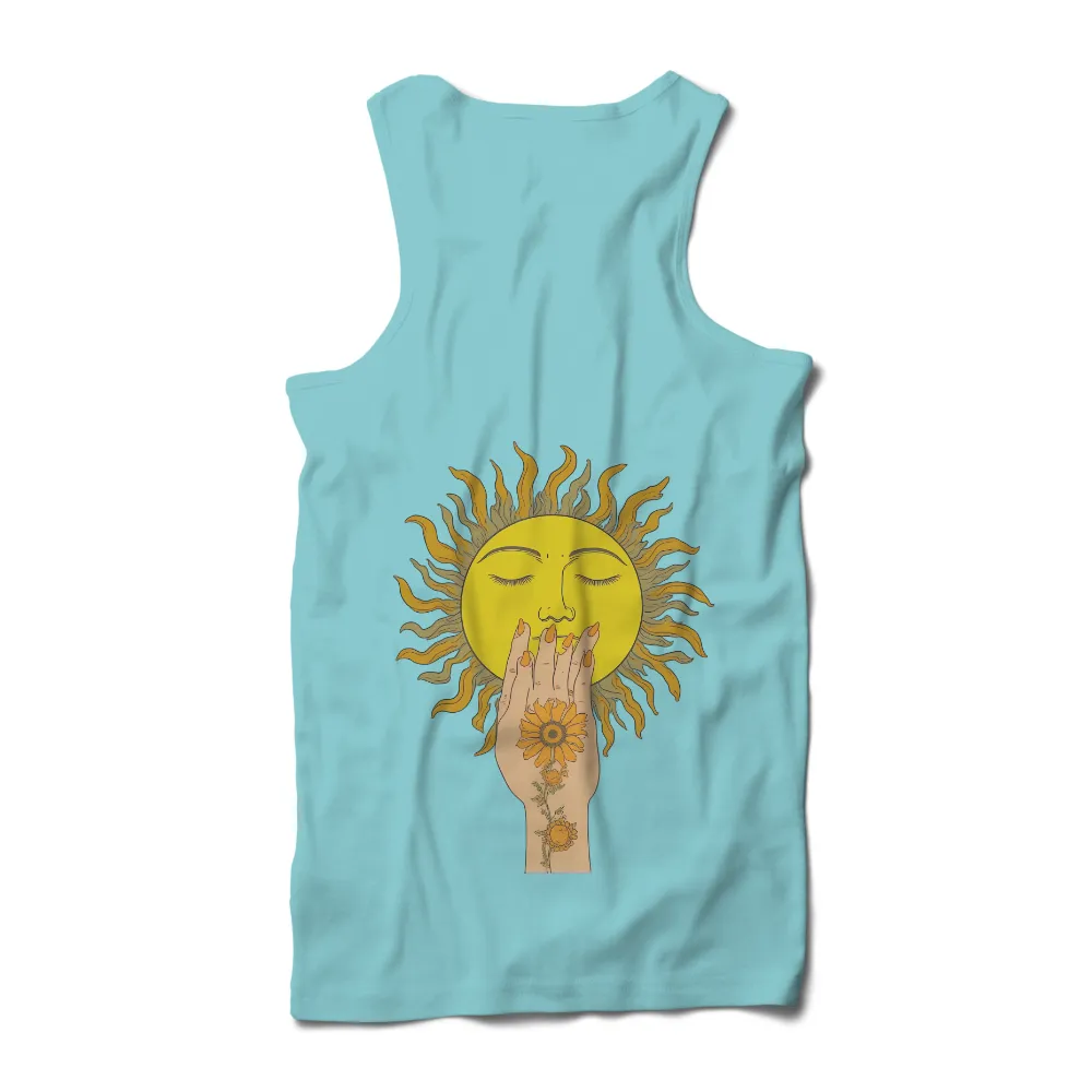 T-Shirts Pattern: Sunflower Hand Touching Serene Sun|peace love and beer t shirt