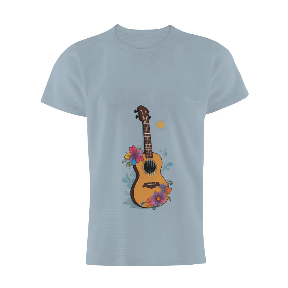 TShirt Printing: Ukulele Harmony - A Symphony of Colors and Joy|human beings 100 organic colors may vary