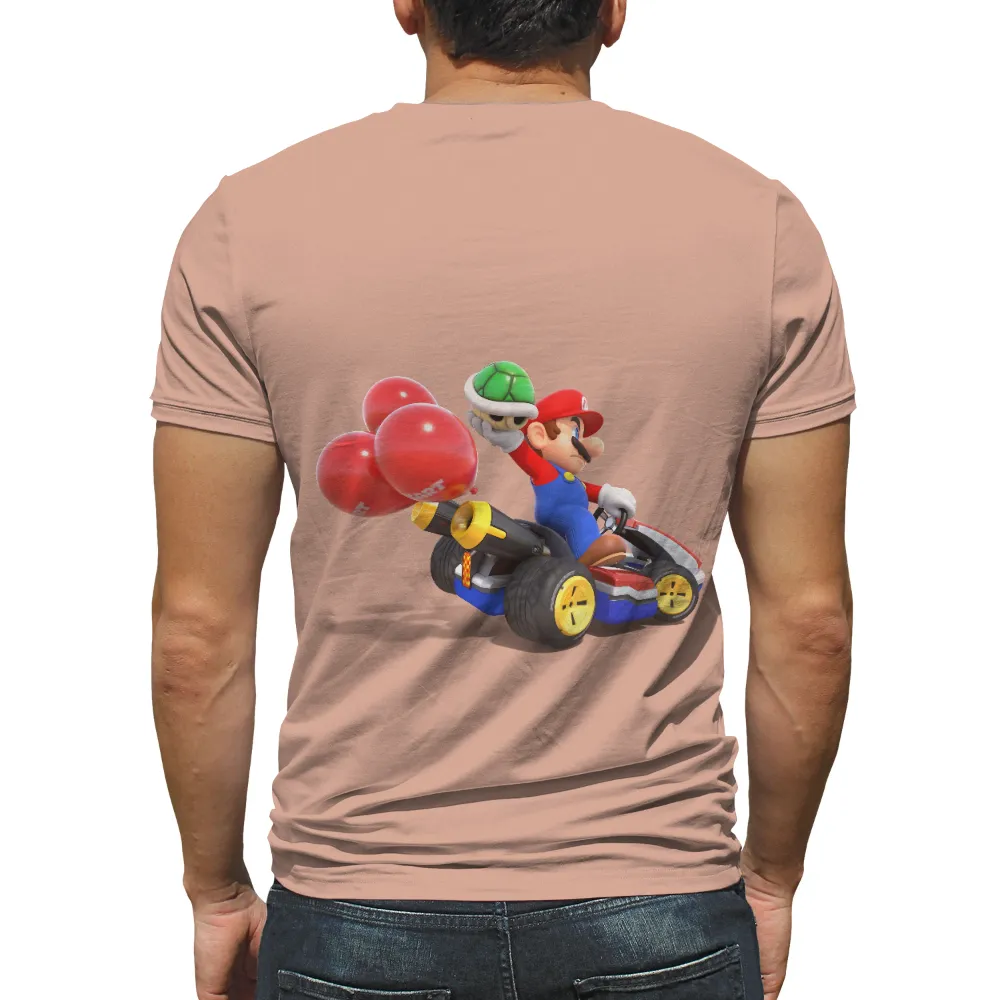 Mario Kart T-Shirt Printing: Race into Fun with Balloons and Shells|pink super mario kart shirt