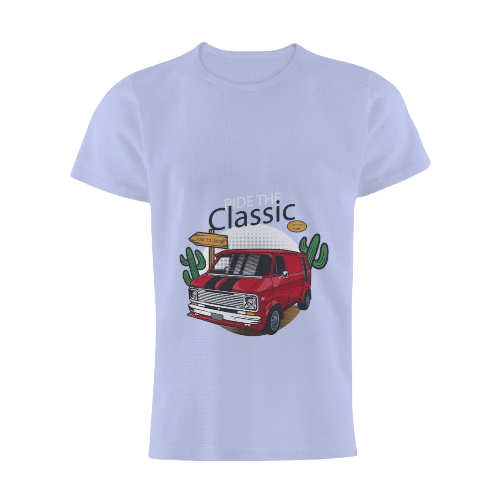 Graphic Tees: Ride the Classic Red Van - Vintage & Retro Design|capitalist nostalgia shirt