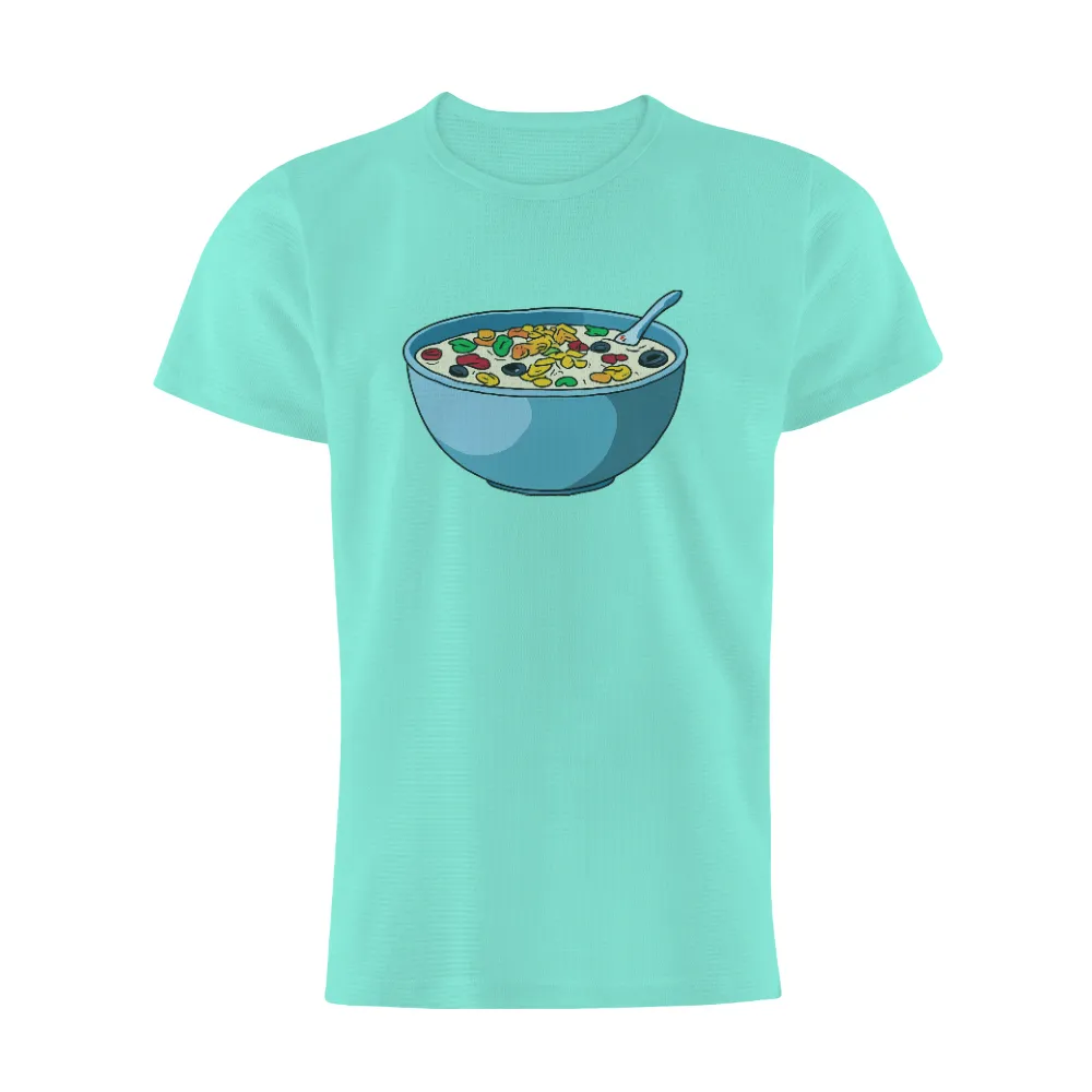 Shirts Graphic Tees: Start Your Day with Joyful Morning Cereal|men's art cotton colorful printed loose casual shirts