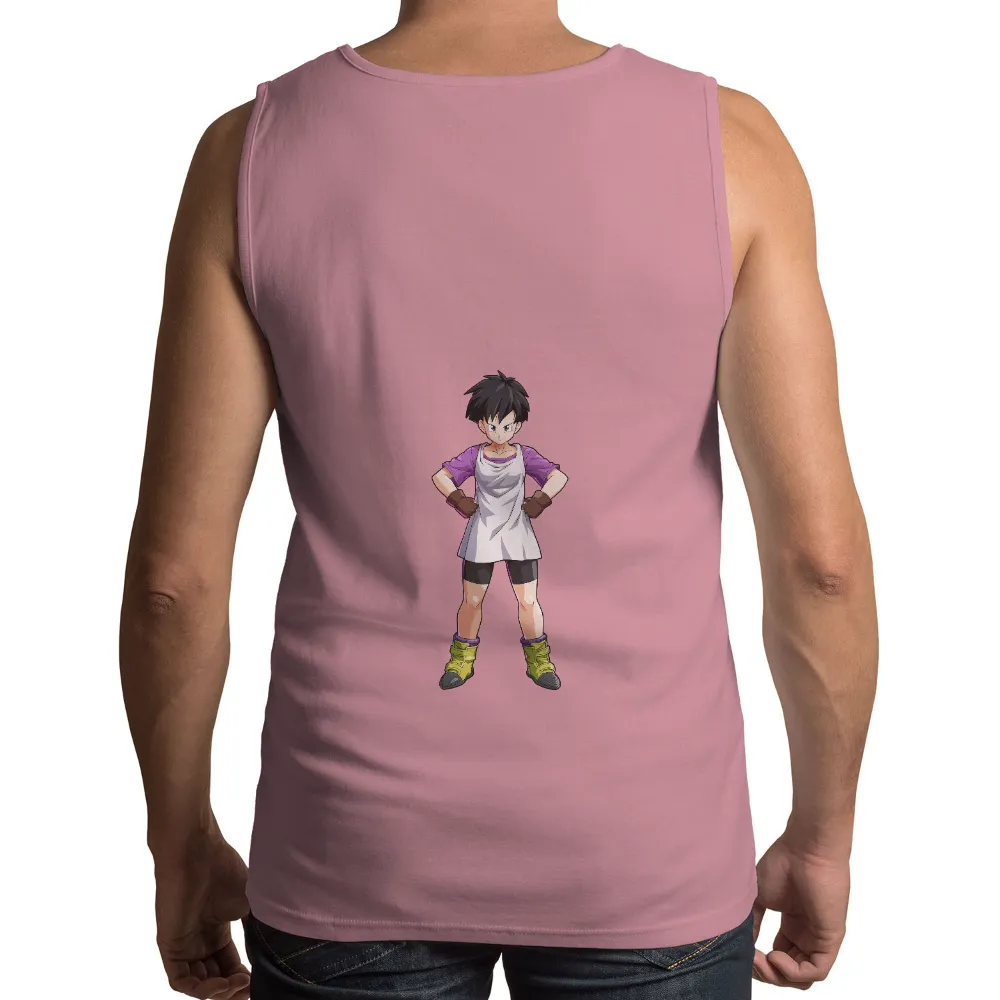 Graphic Tees: Videl's Courage and Strength|purple valentine shirt