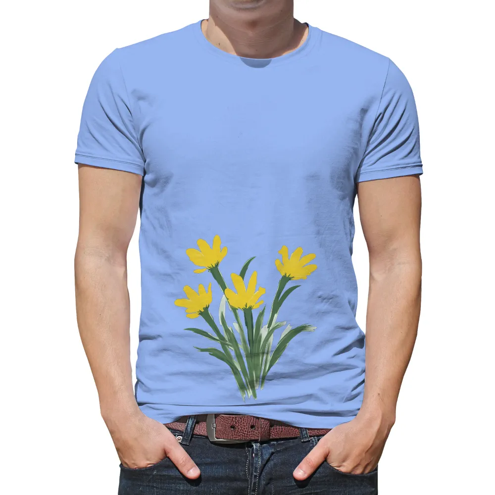 TShirt Printing: Vibrant Yellow Flowers - Nature's Simplicity|endless summer tunic