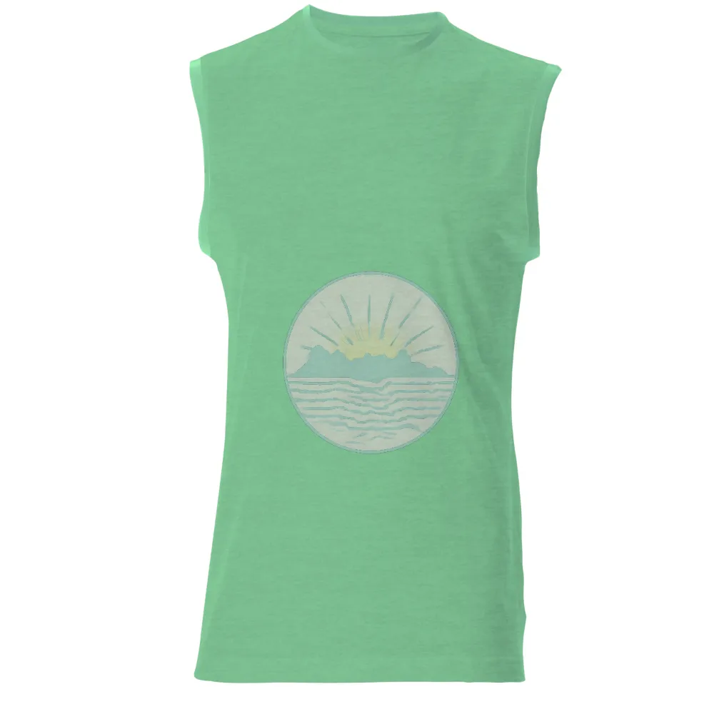 Shirts Graphic Tees: Sunrise Over the Ocean - Tranquility and Hope|hope trip shirt