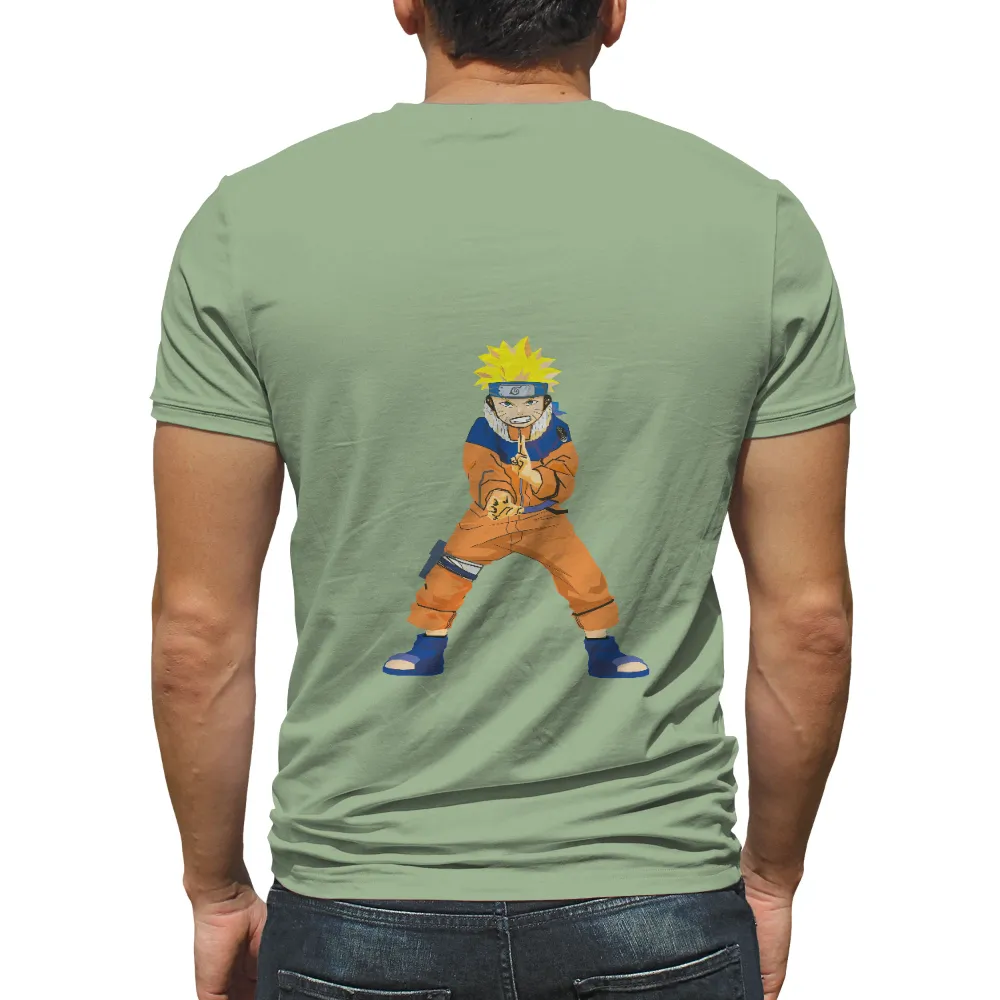 Tee Shirts Printed - Naruto's Determination in Orange and Blue|blue and black t shirt roblox