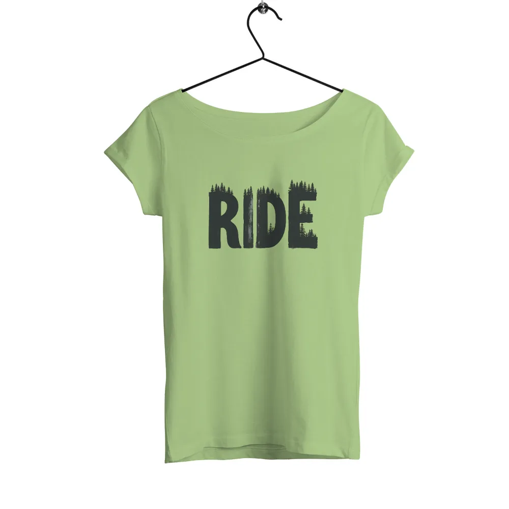 T-Shirts Design: Embrace the Adventure with RIDE| nature-inspired design