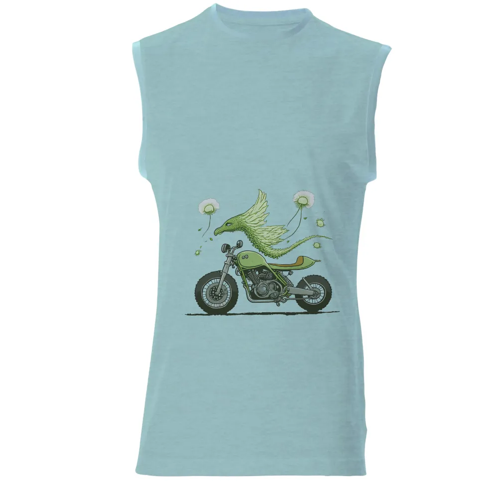 T-Shirts Design: Dragon Motorcycle - Freedom and Adventure|universal works camp shirt green