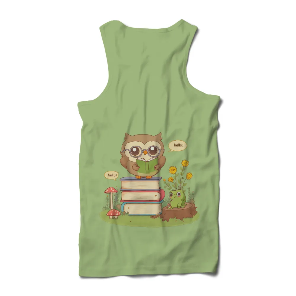 T-Shirt Printing: Whimsical Owl and Books - Learning and Imagination| Sunflowers and flowers