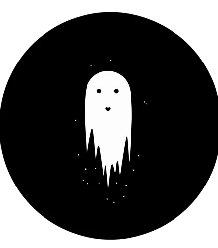 Halloween Graphic Design: Playful Ghost with Minimalist Charm