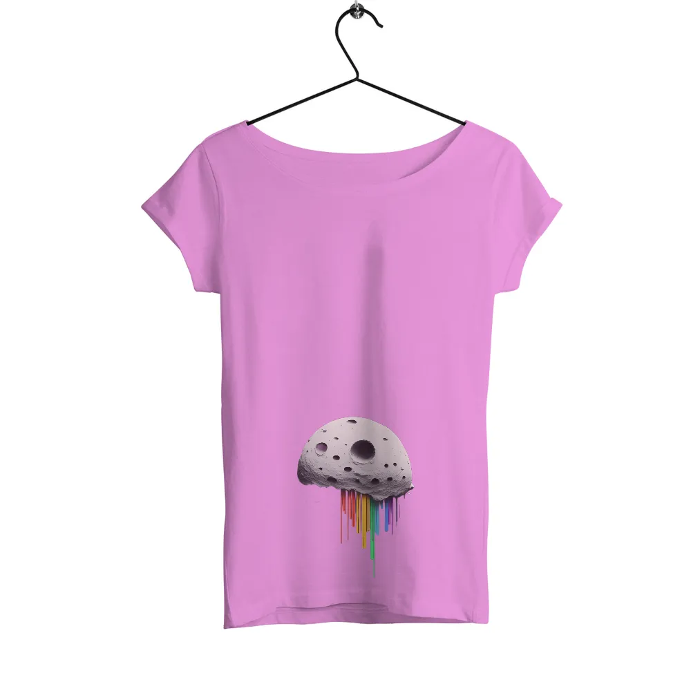 Tee Shirt Printing: Moon Drips Rainbow Emotions|skeleton hands rainbow shirt