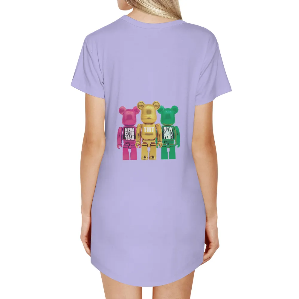 TShirt Printing: Celebrate New Year with Vibrant Bear Figures|milano calou vibrant summer shirt