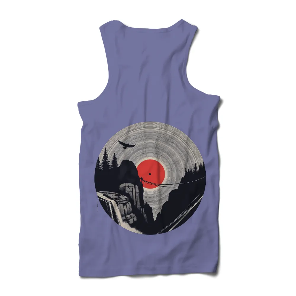 Shirts Graphic Tees: Climber Reaching for the Star on a Vinyl Record|star wars family matching shirts