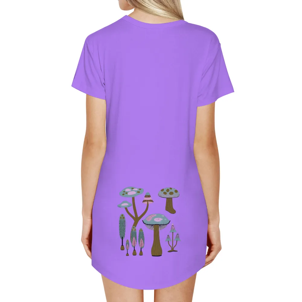 Customized Tee Shirts: Enchanted Forest Mushrooms| Earthy brown mushroom