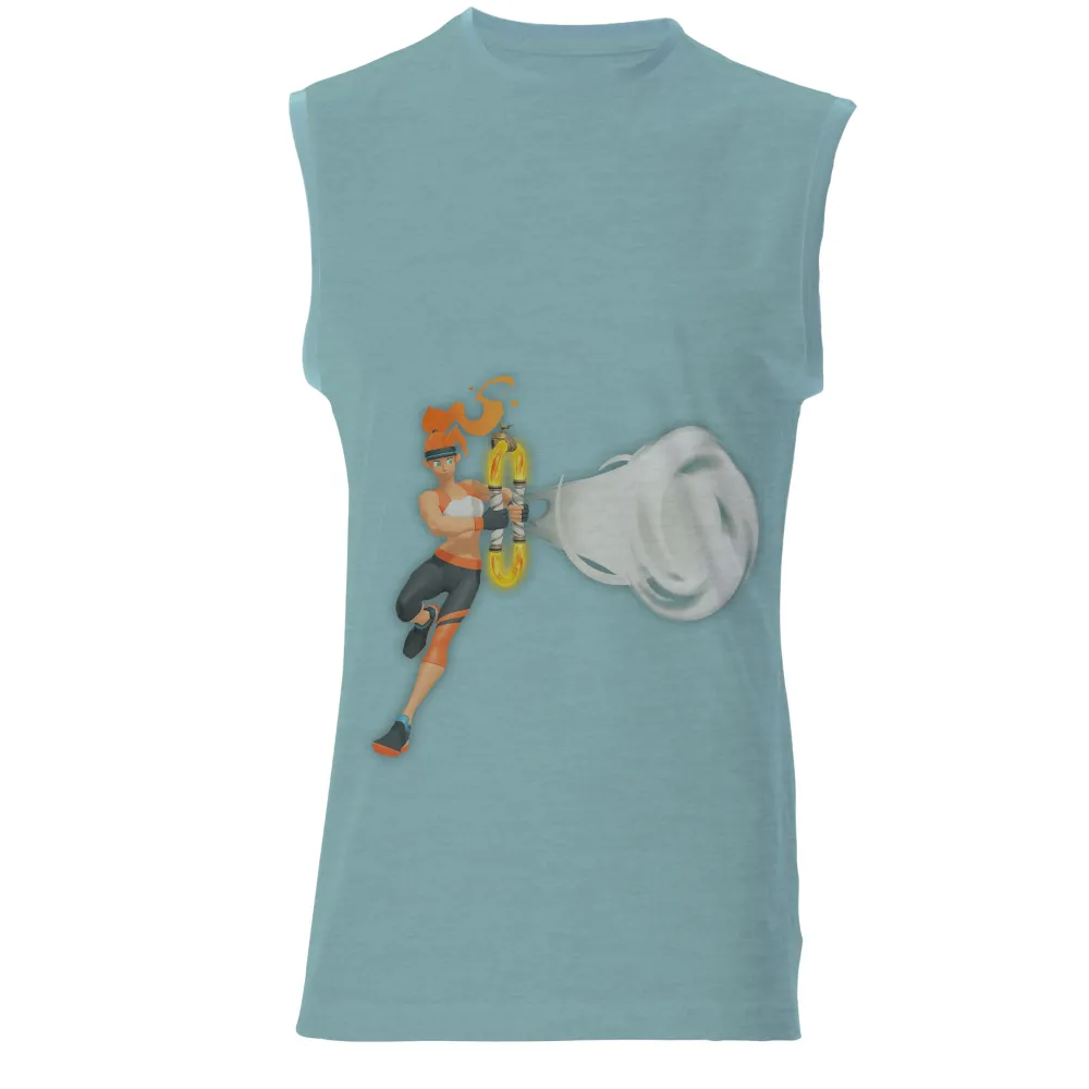 Shirts Graphic Tees: Fierce Athlete in Sports and Gaming Fusion|tower of fantasy t shirt