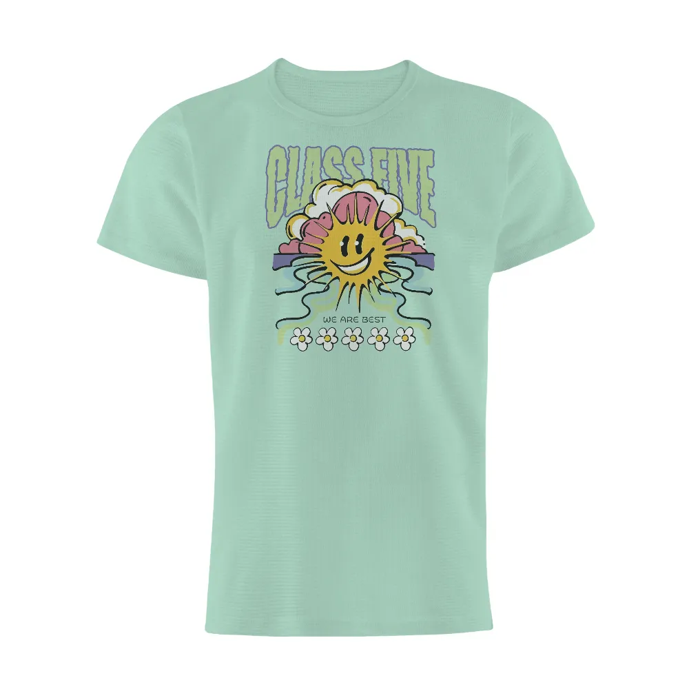 T-Shirts Pattern: Class Five - Embrace Positivity with Sunshine and Daisies|canucks community