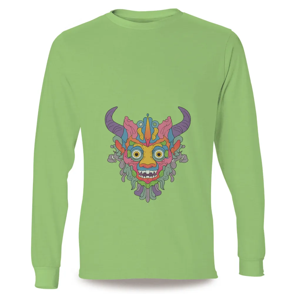 Vibrant Balinese Barong Mask Art Print|dri fit sun protection