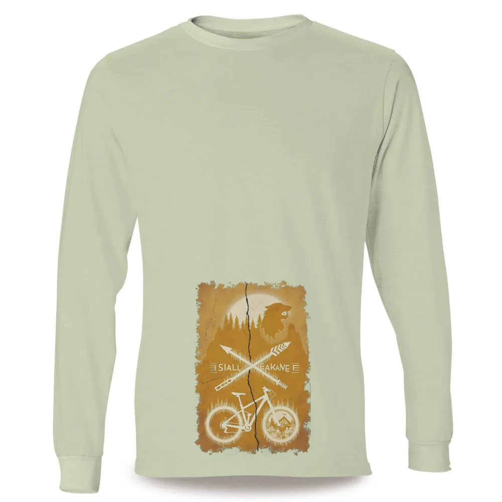 Custom T-Shirt Printing: Adventure Awaits - Mountain Biking and Nature|reign forest fronds camp shirt