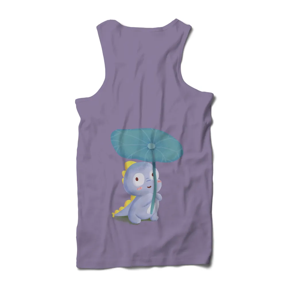 TShirt Printing: Adorable Dinosaur with Leaf Umbrella|cute memorial day shirts