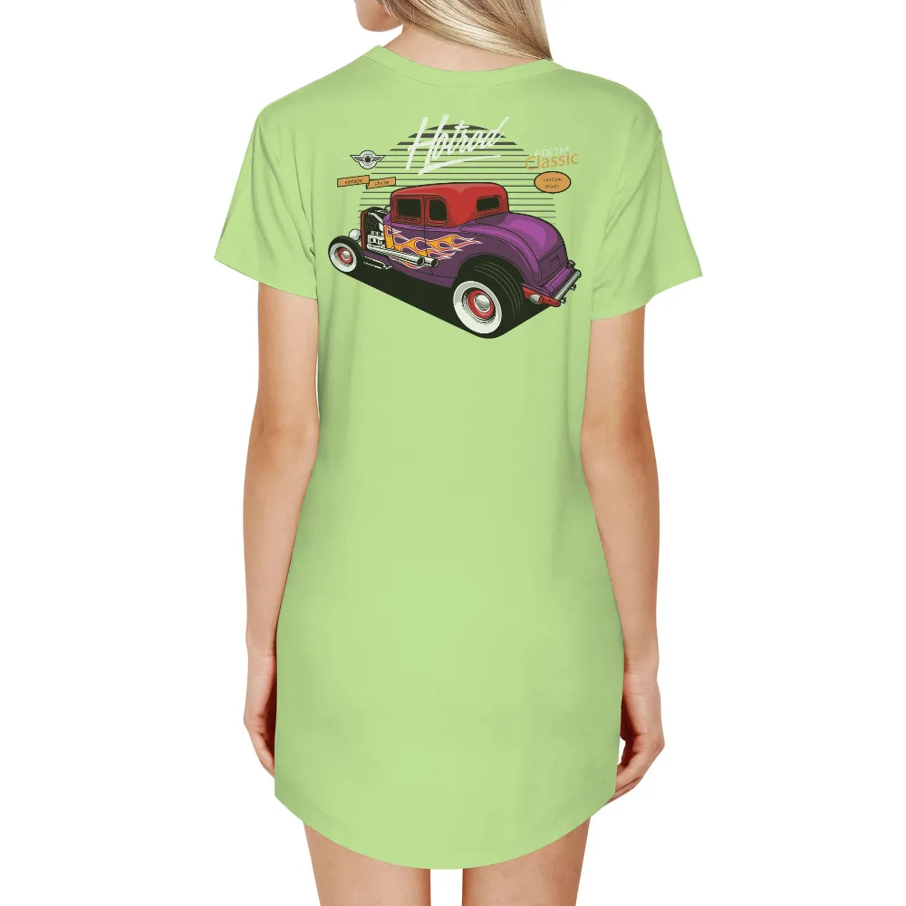 Graphic Tees: Hotrod Classic - Vintage Style Flame Design|custom made shirts template