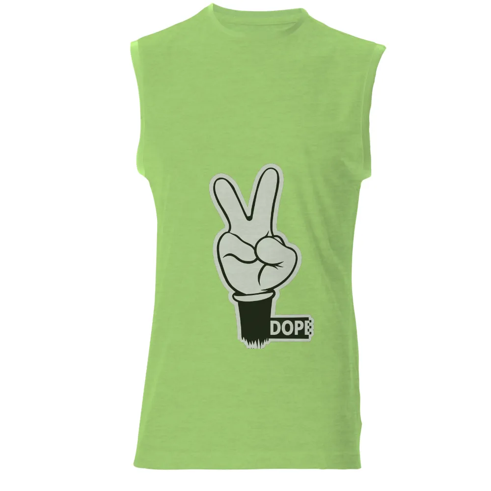 T-Shirts Custom: Embrace Your Inner Cool with Peace Sign DOPE|hand making peace sign