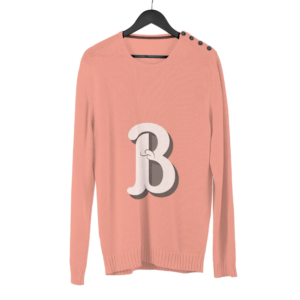 Shirts Graphic Tees | Letter B Artistic Design| modern and traditional blend