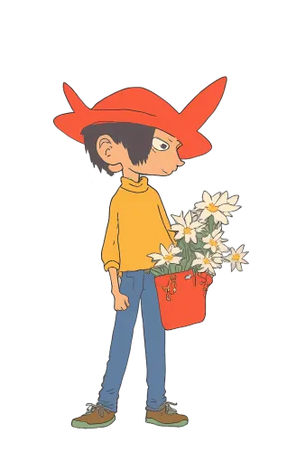 Shirts Graphic Tees: Hiro's Adventure with Daffodils