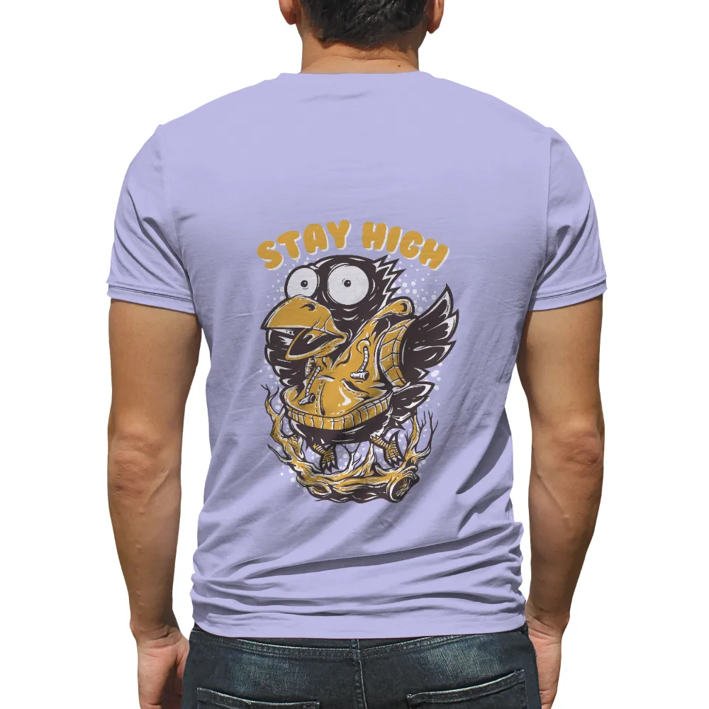 Custom Tee Shirts: Stay High with Zephyr's Quirky Transformation|bird shirt 80s