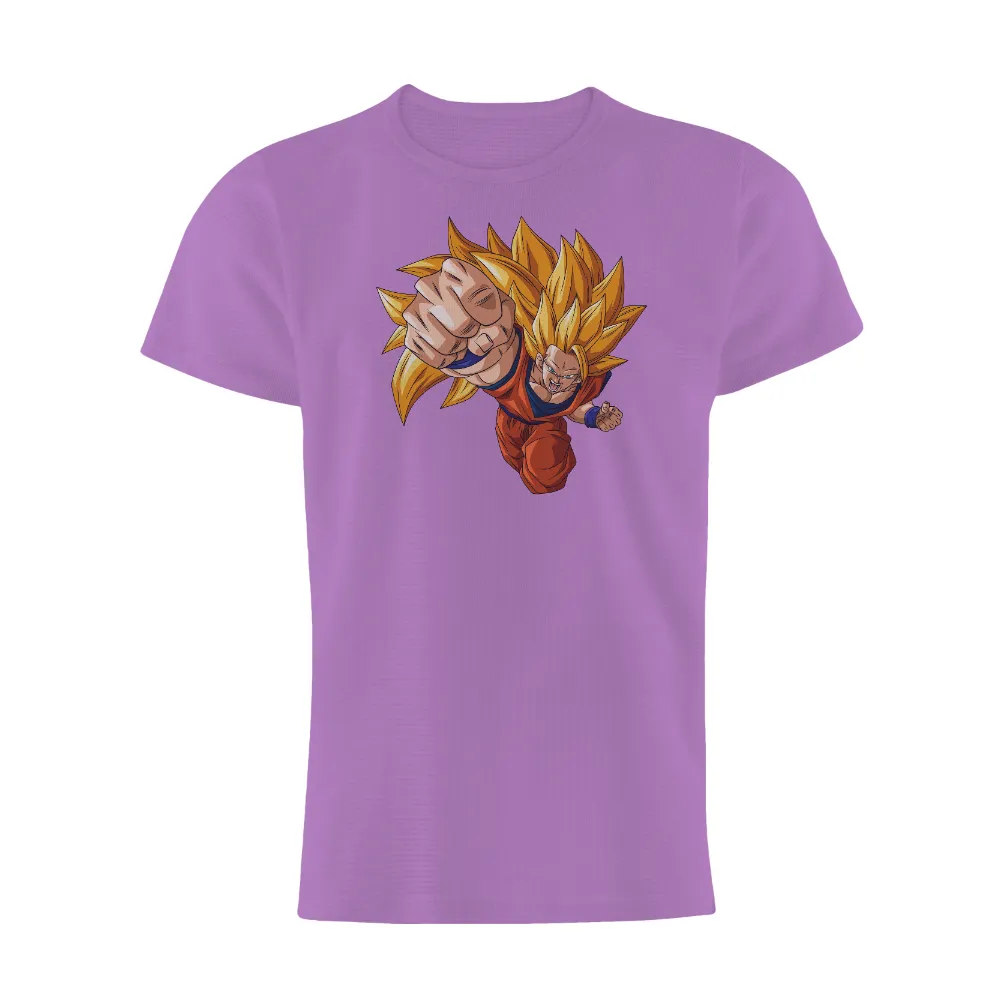 Graphic Tees: Golden Warrior - Anime Hero with Intense Energy|action network nhl