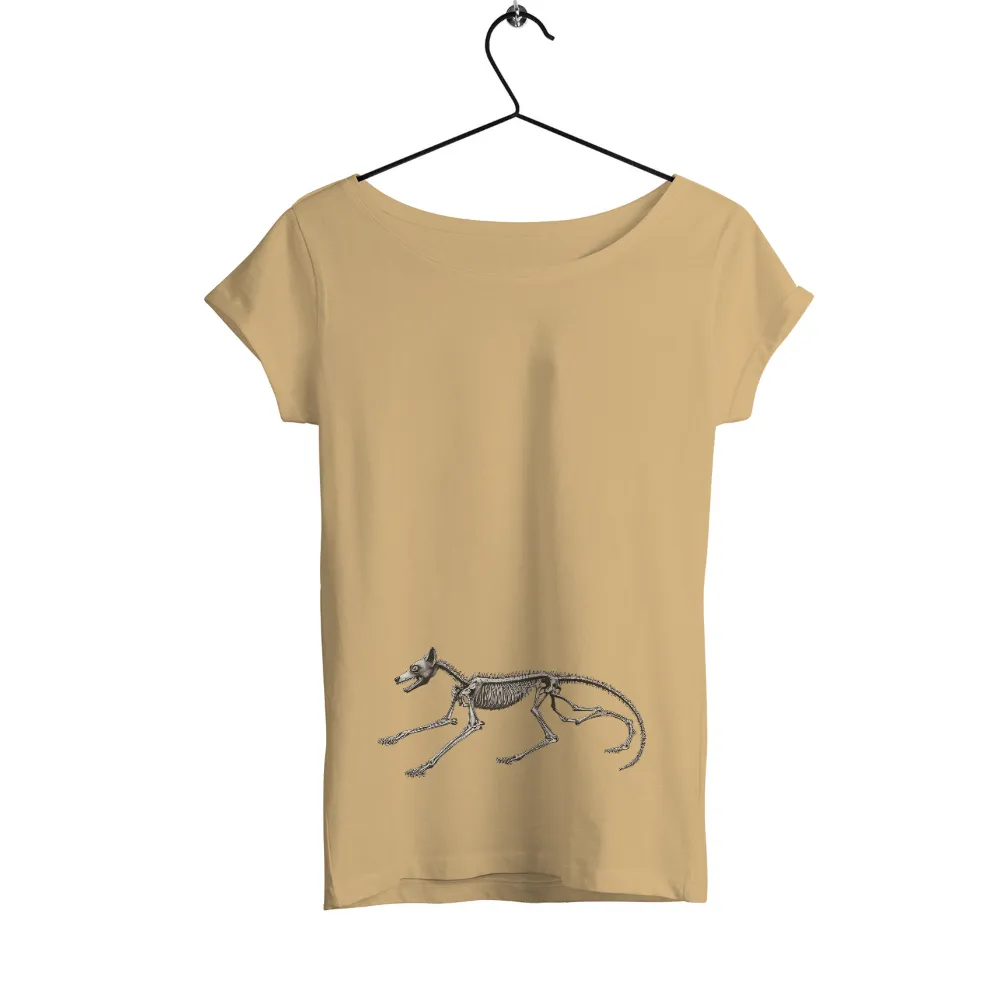 T-Shirts Custom: Skeletal Canine - Life and Death in Motion| Intricate design