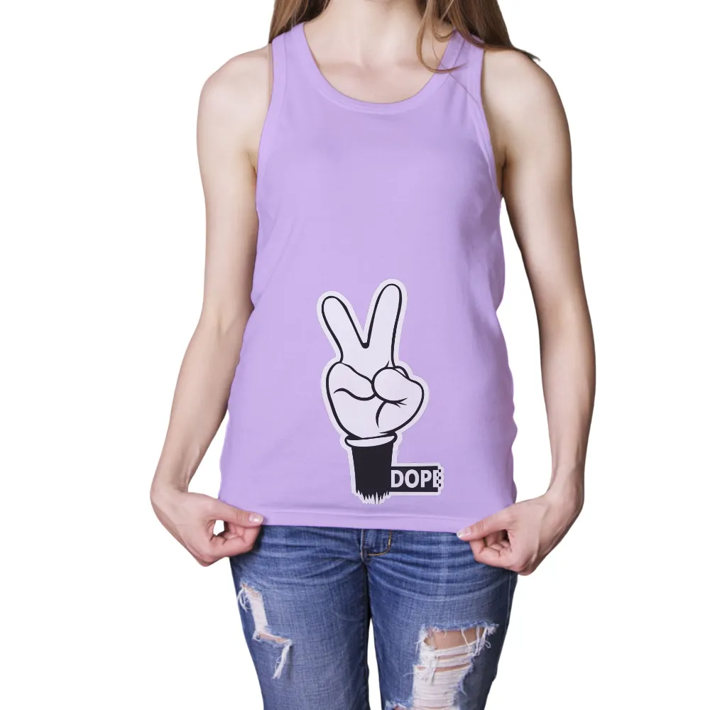 T-Shirts Custom: Embrace Your Inner Cool with Peace Sign DOPE| universal symbol of harmony