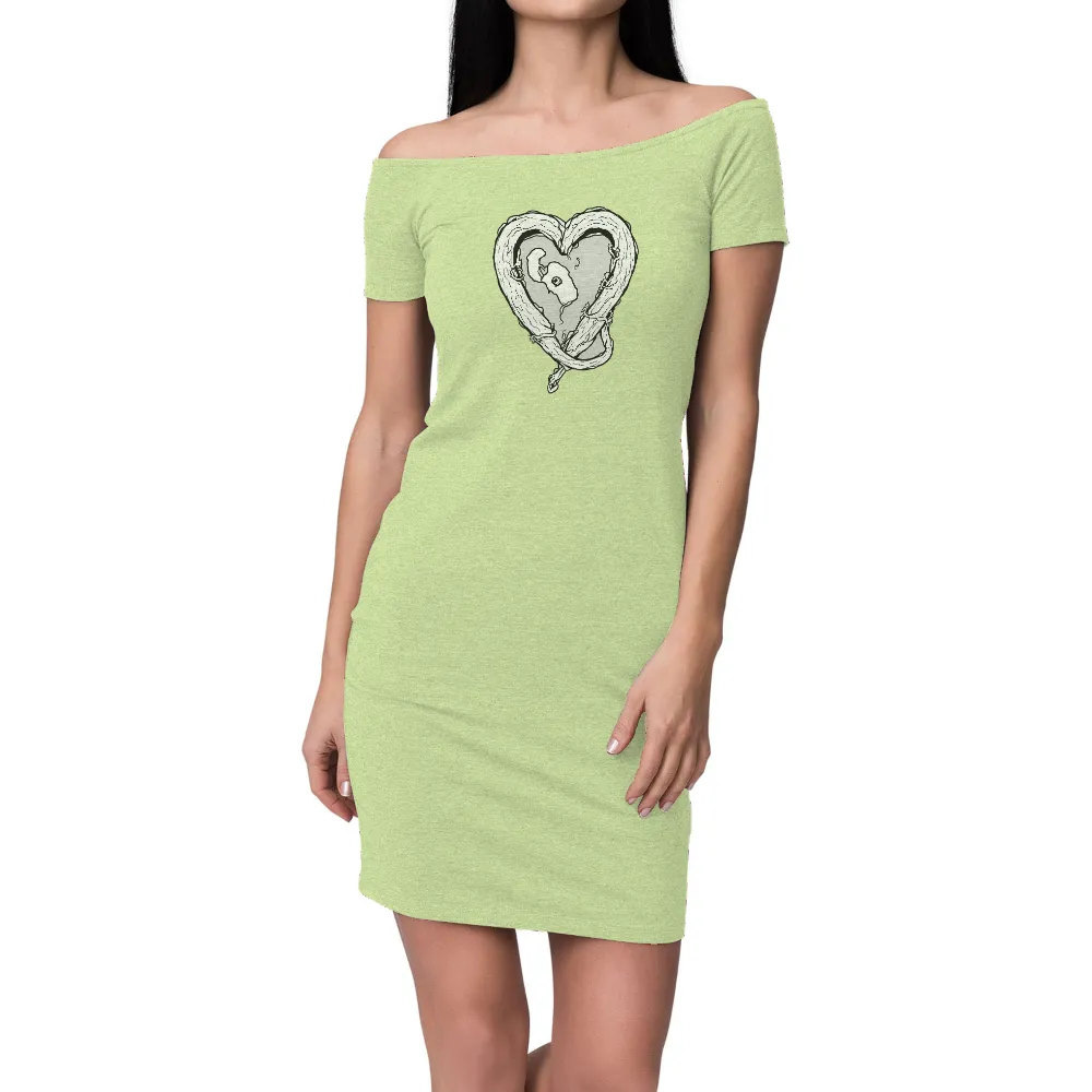 Tee Shirt Printing: Heart-Shaped Tree of Love|white shirt with rainbow heart