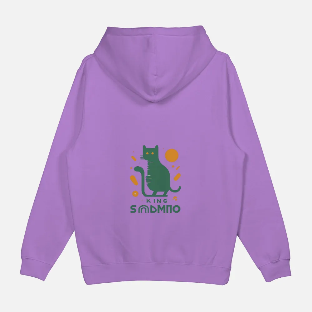 Playful Retro Cat Design - Green King Simmo with Orange Accents|cartoon cat t shirt roblox