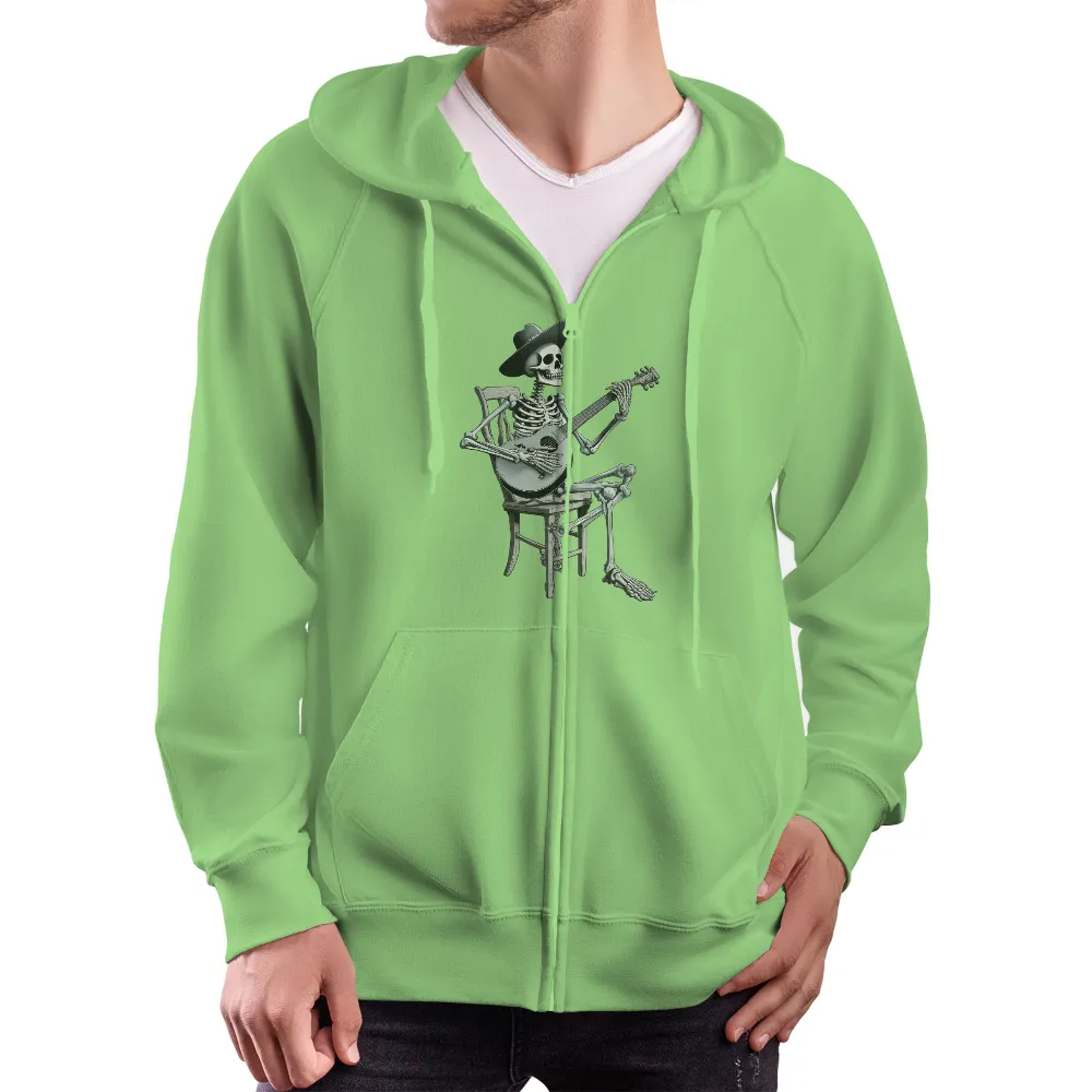 Customized Tee Shirts: Skeleton Playing Guitar - Artistic Design|roblox skeleton t shirt