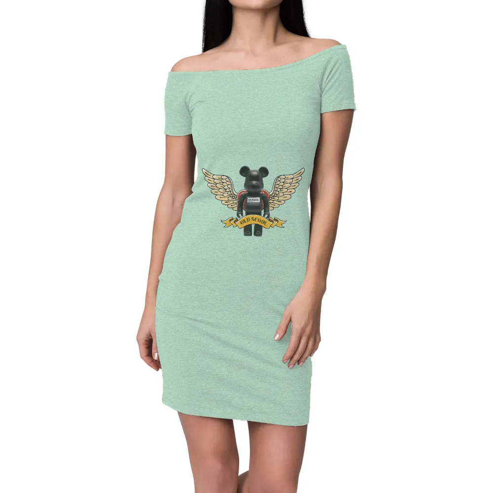 Custom Tee Shirts: Old School Bear - Vintage & Retro Nostalgia|cartoon bear print colorblock oversized tee