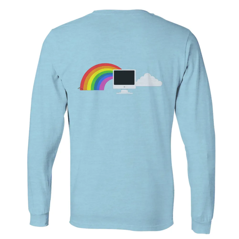 Customized Apparel - Rainbow Tech Dreams: Where Nature Meets Technology|heron preston rainbow t shirt