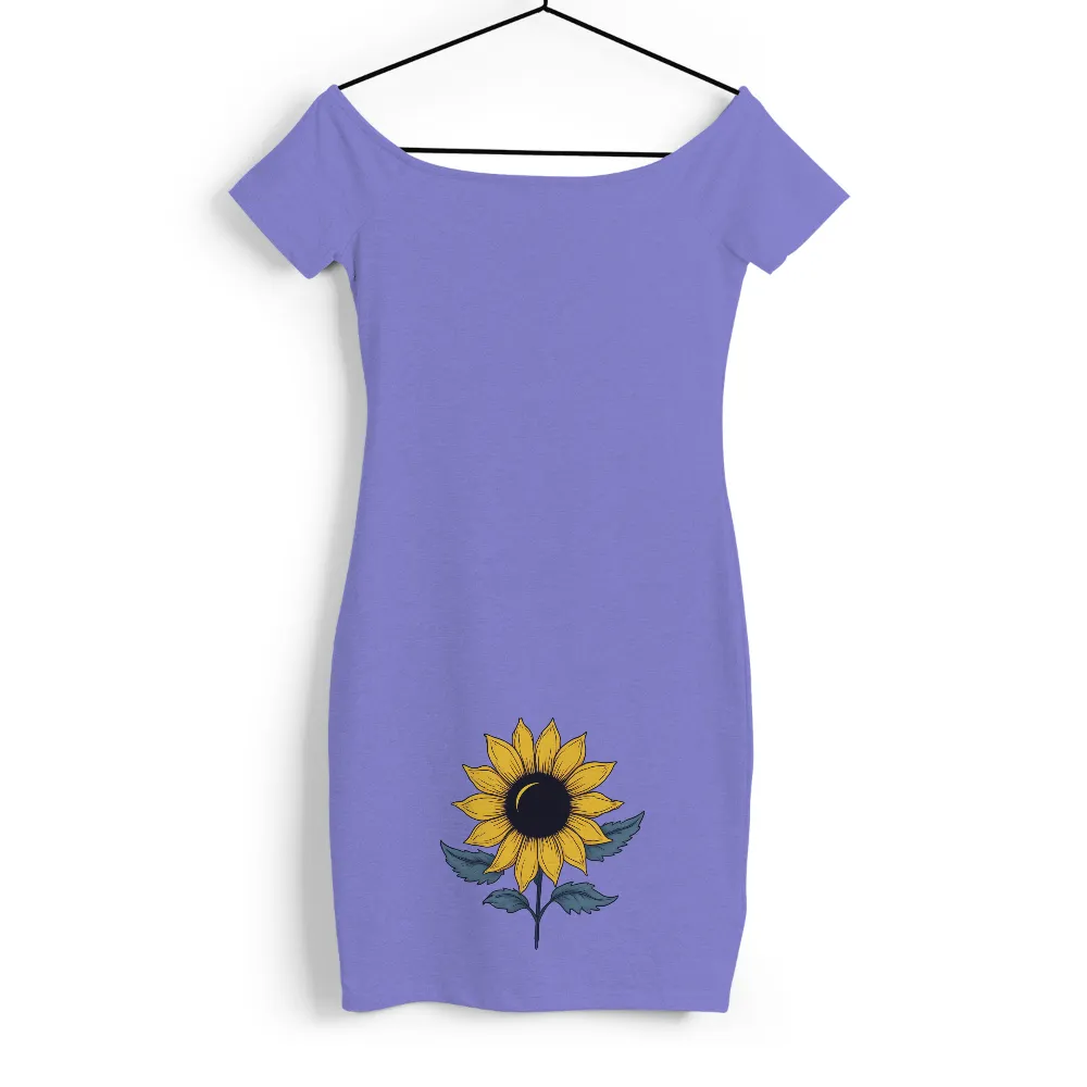 Tee Shirts Printed: Sunflower Crescent Moon - Artistic Nature Design|facebook moms against light yagami shirt