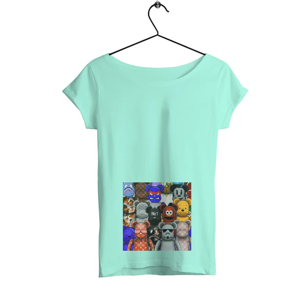 T-Shirt Printing: Iconic Characters Collage - Pop Culture Fusion|hanes luxury essentials t shirt