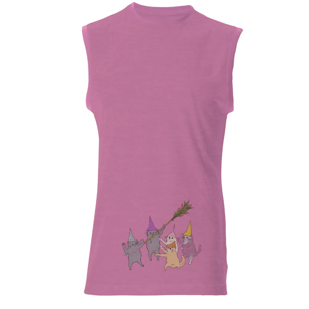 Enchanting Cats in Wizard Hats: A Whimsical Design of Magic and Unity|tower of fantasy t shirt