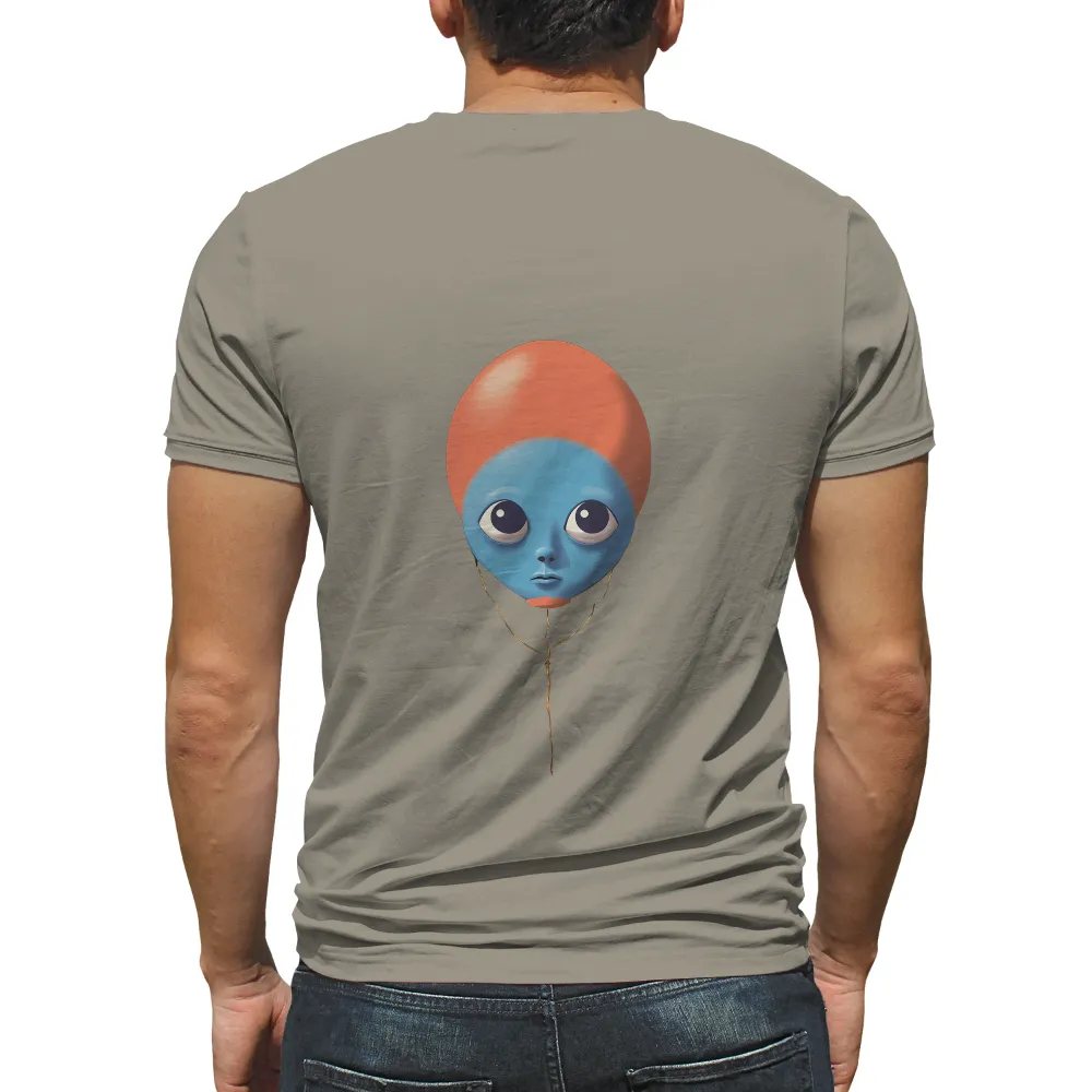 Custom Tee Shirts: Whimsical Balloon Face - Artistic Design|north face t shirt limited edition