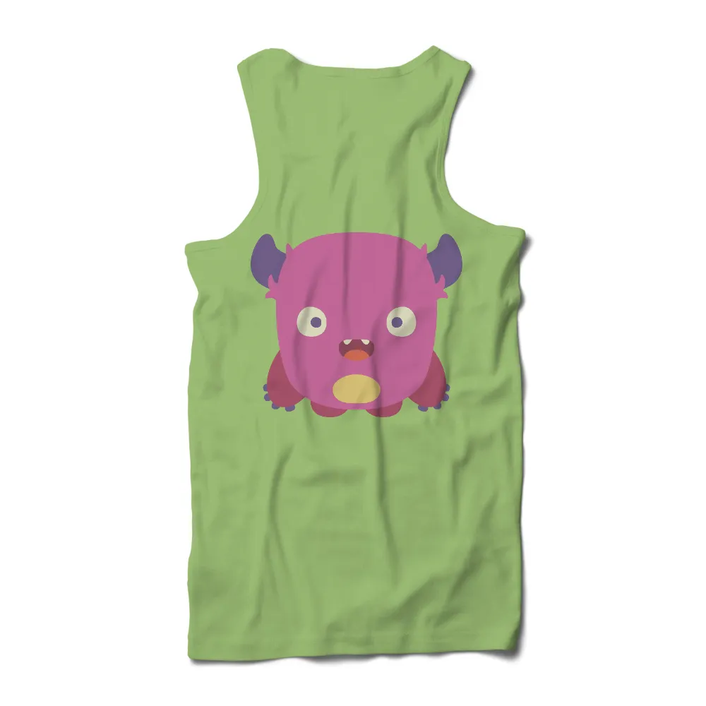 T-Shirts Custom: Adorable Pink Monster - Playful and Mischievous|white and pink skeleton shirt