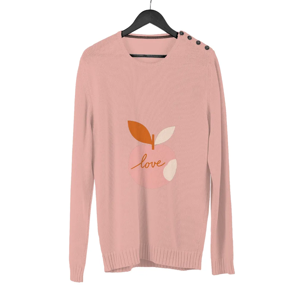 T-Shirts Design: Peach Love - Whimsical Nature Art|i love t shirt roblox