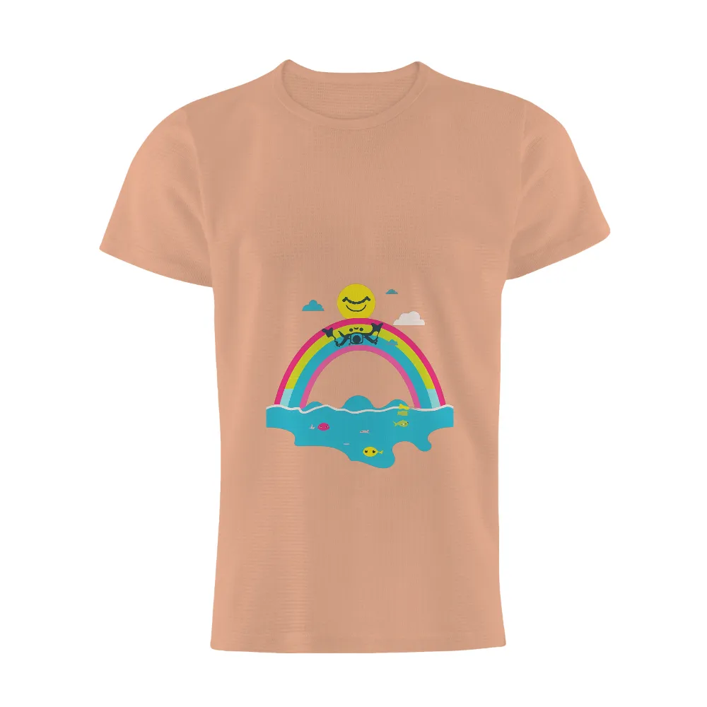 Zephyr's Rainbow Adventure: T-Shirt Printing with Magic Moments|men rainbow long sleeve shirt