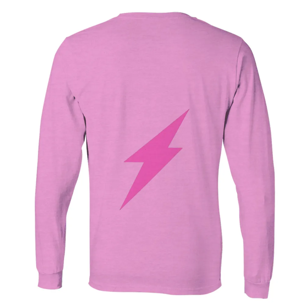 Tee Shirts Printed: Pink Lightning Bolt - Symbol of Hope and Resilience|roblox t shirt black and pink