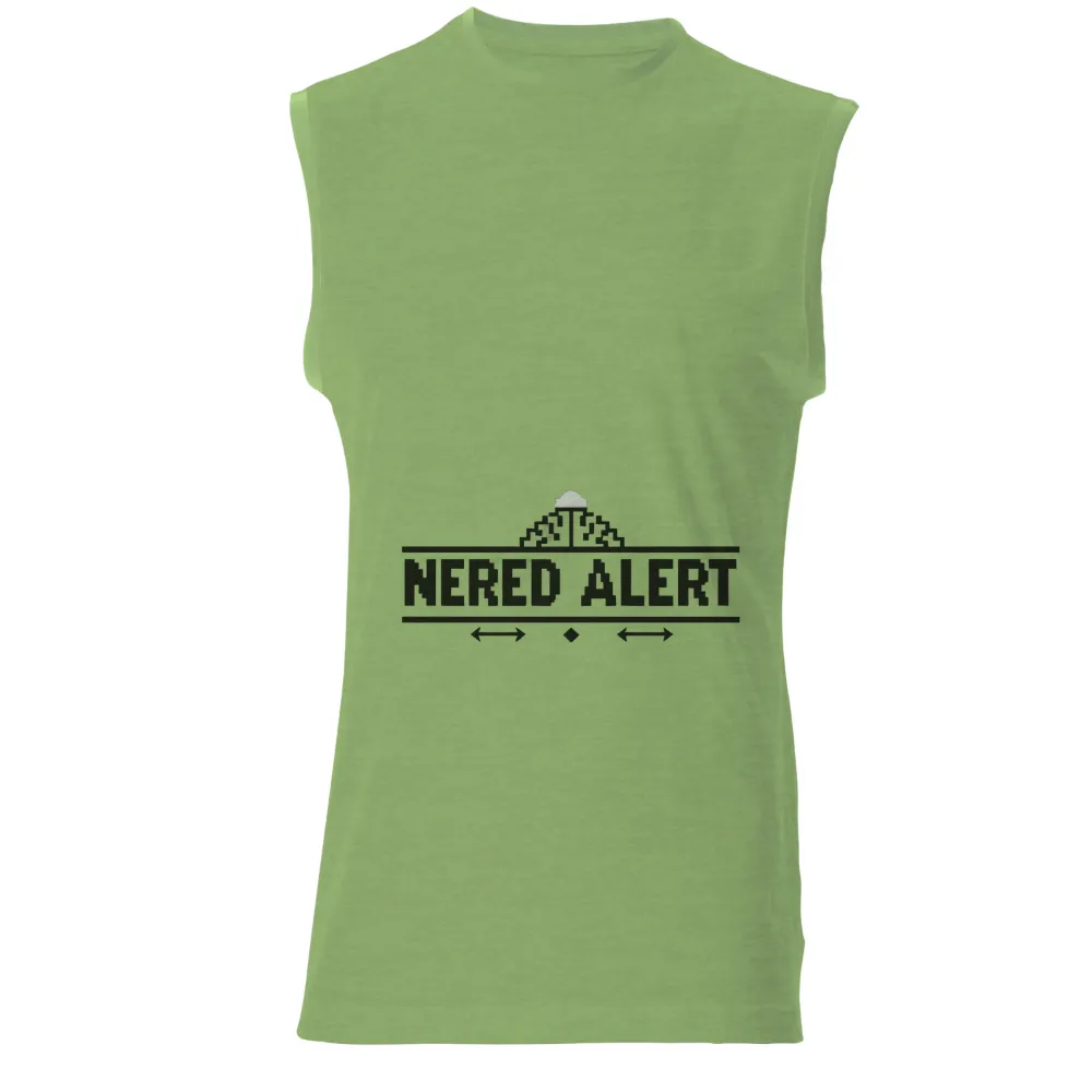 Tee Shirts Printed: Nered Alert - Retro Gaming Pixel Art| nostalgic t-shirt