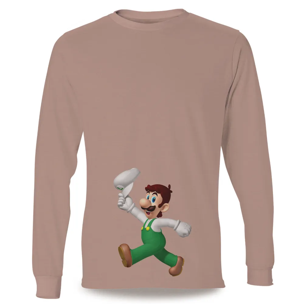 Tee Shirt Printing: Luigi's Epic Adventure - Gaming T-Shirt|video game class shirt