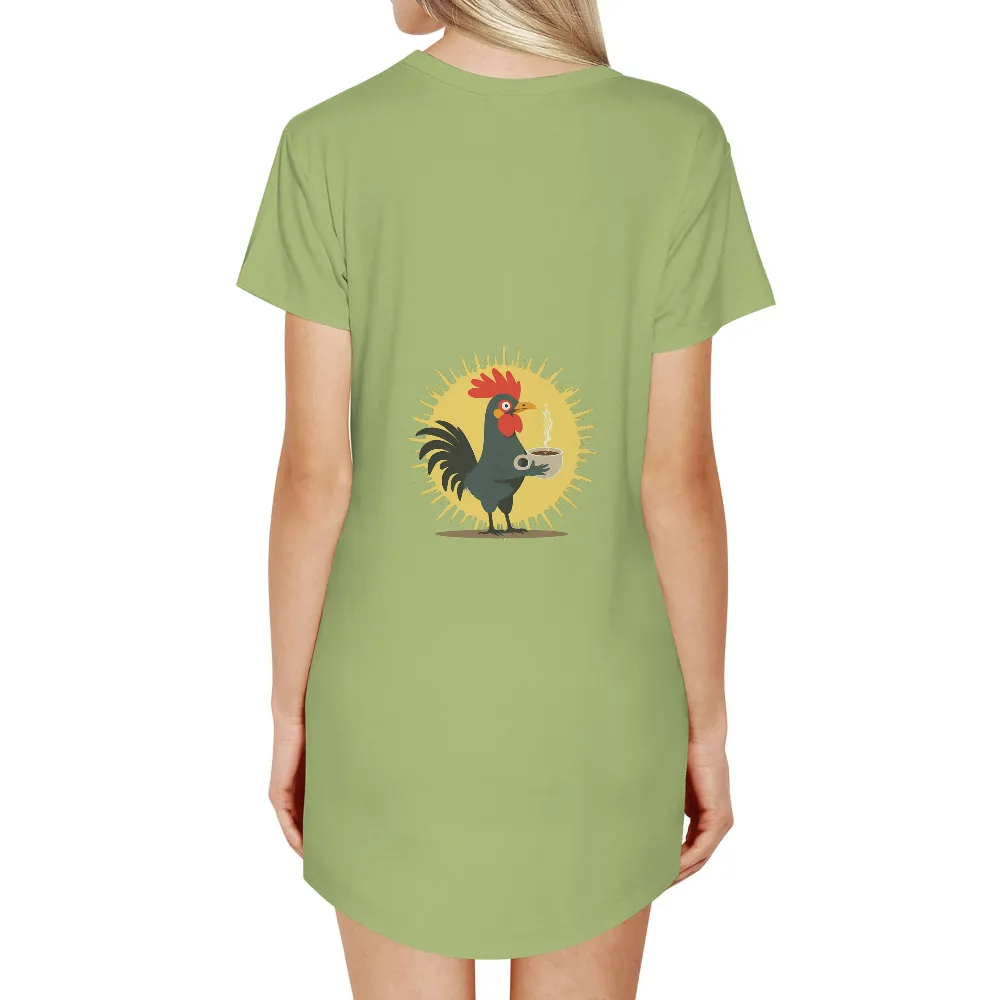 Shirts Graphic Tees: Chuck the Rooster Serves Up Morning Energy|atlanta hawks city edition t shirt